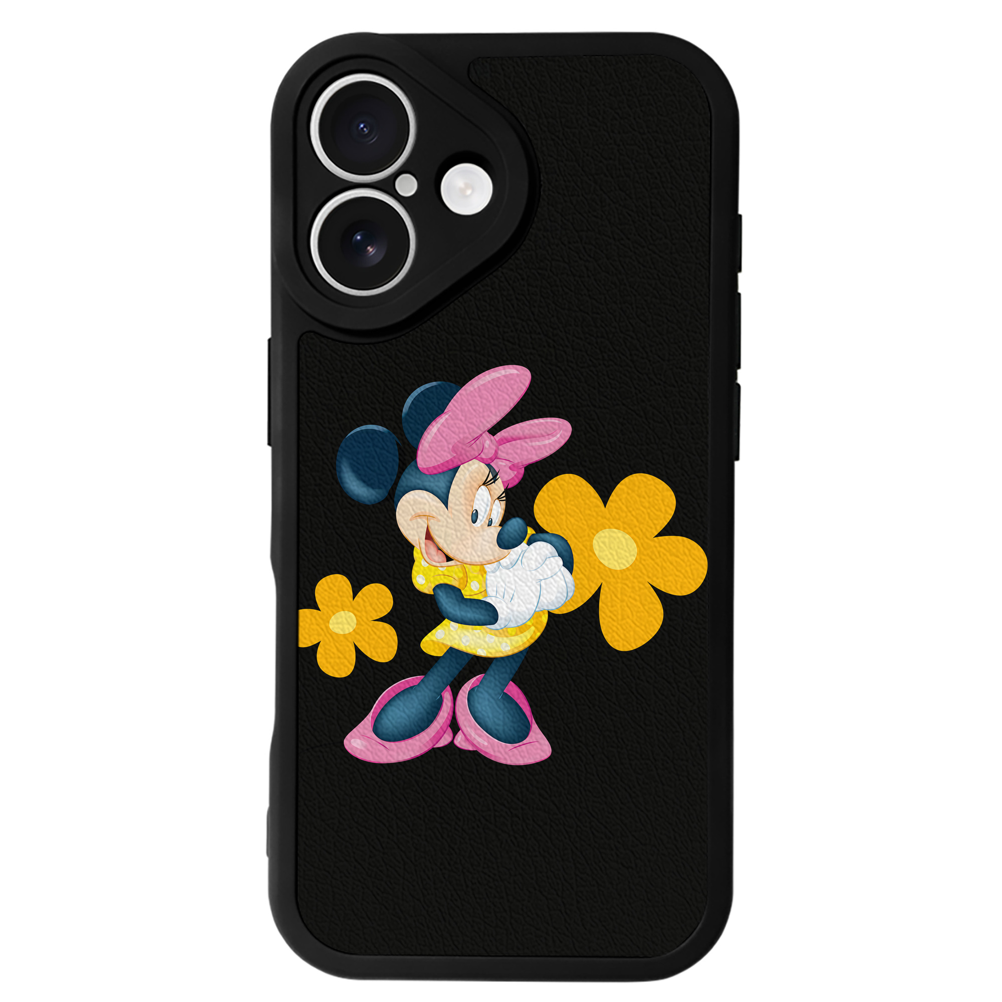 （画像用） ミッキーマウス Mickey Mouse 【iPhone 16シリーズ対応】シリコンスマホケース（レザー調） 材質：シリコン